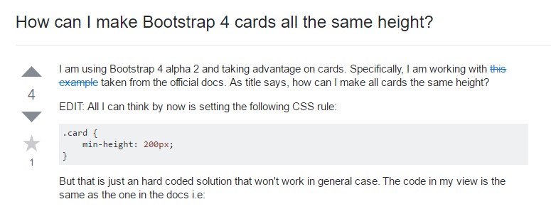 Insights on  precisely how can we  build Bootstrap 4 cards  all the same  height?