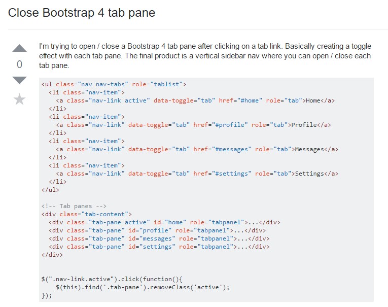  Tips on how to  close up Bootstrap 4 tab pane