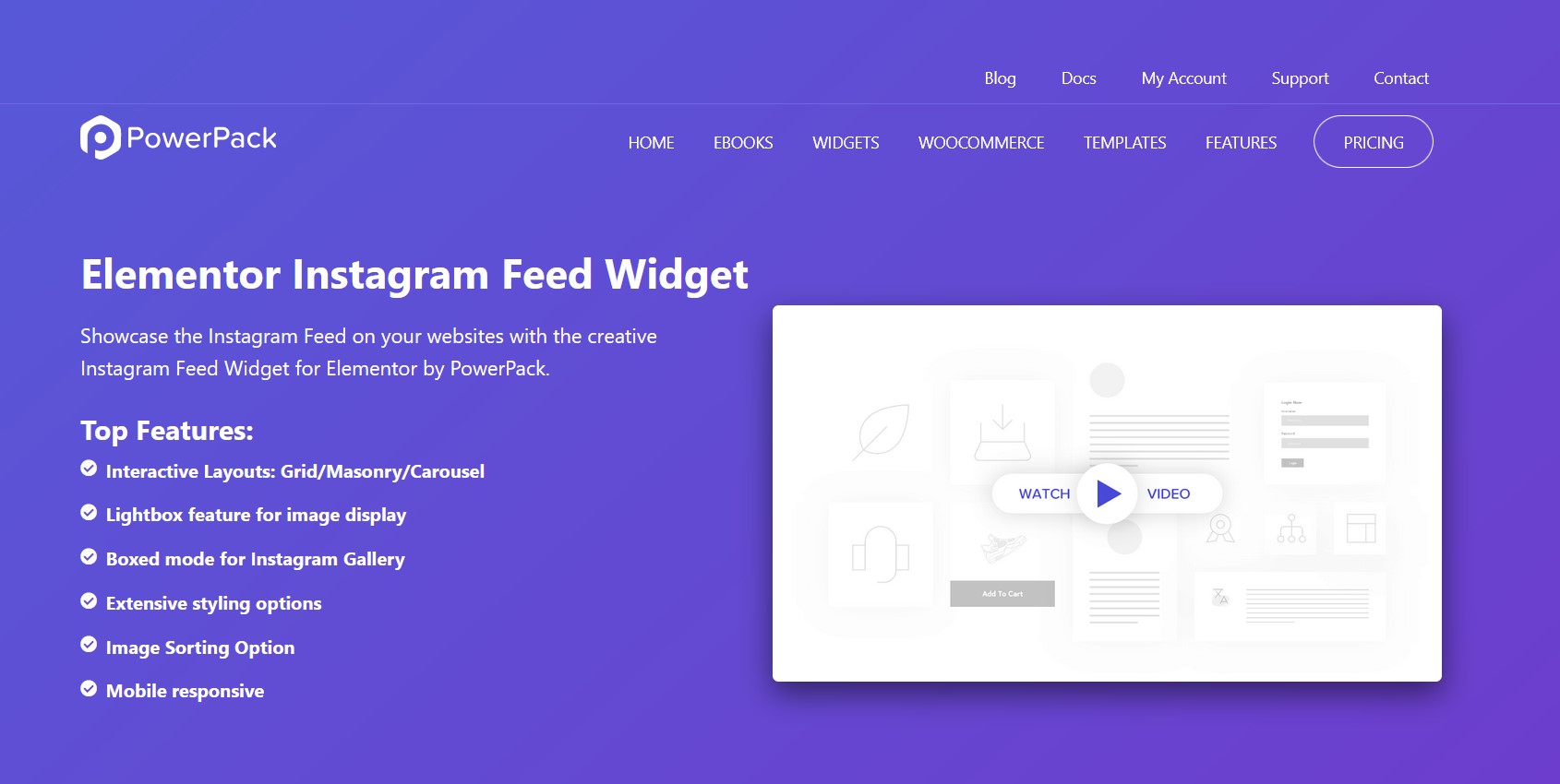 Elementor Instagram Feed Widget